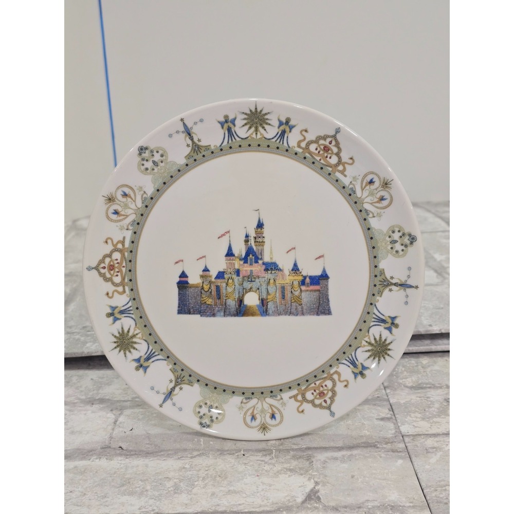 Sleeping Beauty Castle Disneyland 50th Anniversary Dessert Plate Kimberly Irvine